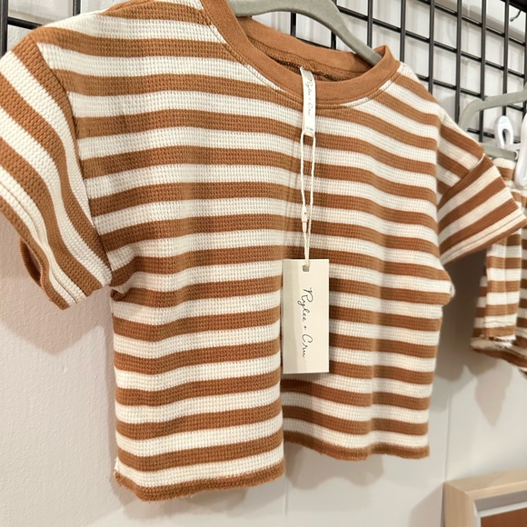 Rylee and Cru Camel Stripe Waffle Set 12-18 NWT - Picture 3 of 4